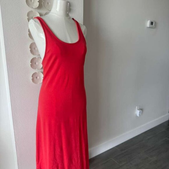 Banana Republic Red Racerback Tank Midi Dress – Soft Cotton Knit, Size XL - Picture 7 of 7